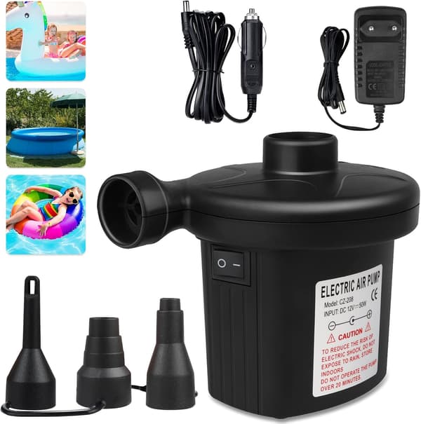 Oppustelig Madras Luftpumpe 2 i 1 Deflator, Elektrisk Luftpumpe E