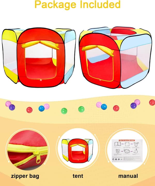 Børnebold Legetelt, Pop Up Foldbar Baby Legetelt Bærbar Have