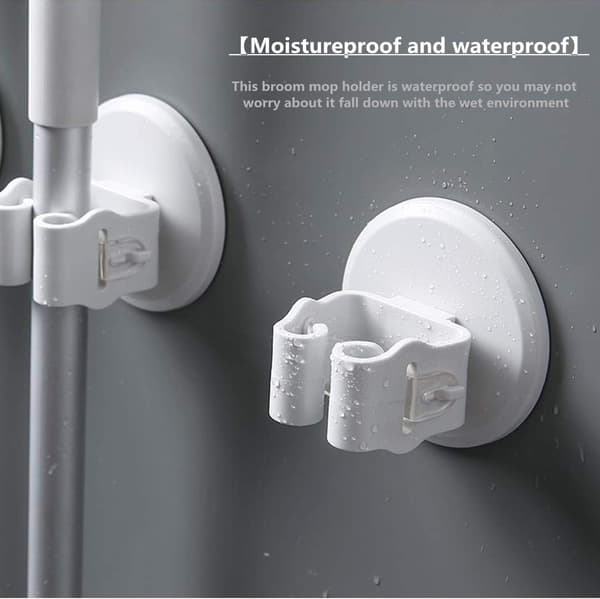 Mop Holder for Veggmontering, Multifunksjonell, Selvklebende