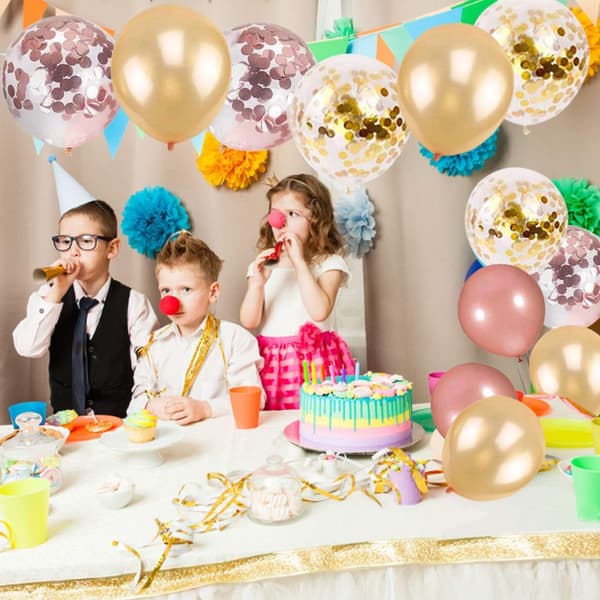 40 Stykker Rosenguld Balloner Konfetti Balloner Fest Ballon til