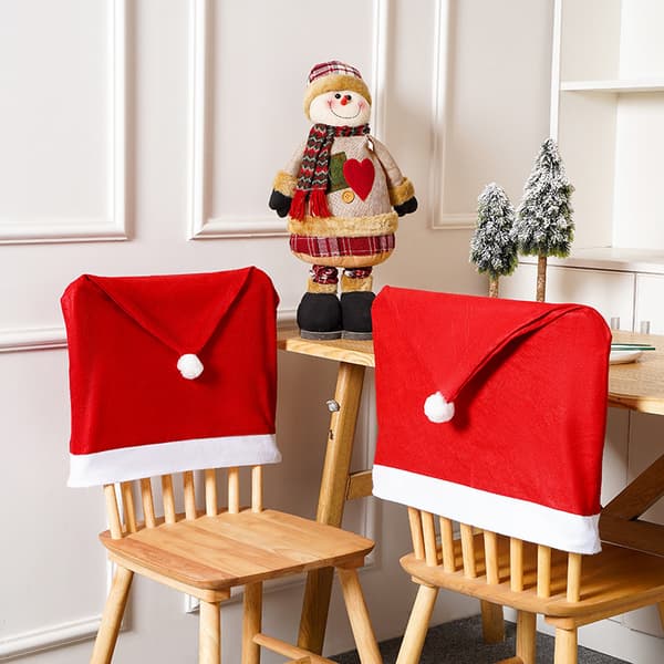 2 st juldekorationer julstolsöverdrag non-woven cha