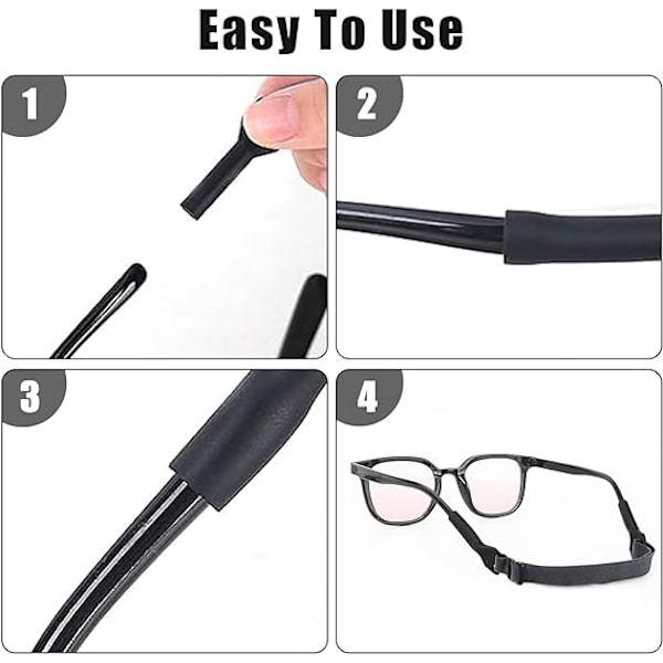 4 stycken justerbara glasögonband, justerbara flytande Gl DXGHC