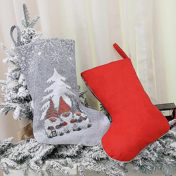 Söta julstrumpor godispåsar hängande ornament present Ba DXGHC