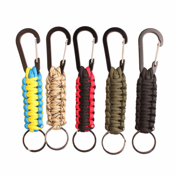 Paracord Nyckelring med Karbinhake- Militärflätad Paracord Carab