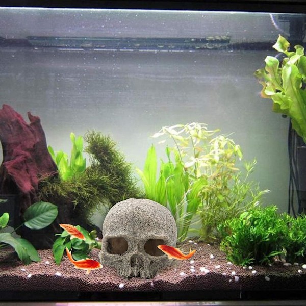 Akvarium Skalle Dekoration, Harpiks Fiskekum Dekorationer Hule Betta Fisk