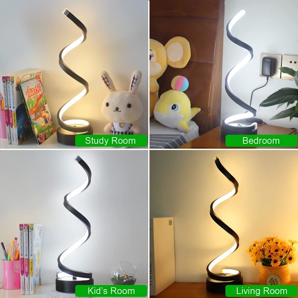 LED Bordlampe, Minimalistisk Moderne Spiral Bordlampe
