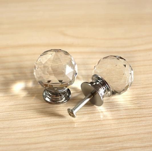 10 stk. Krystal Glaskugle Knapper Kabinet Møbel Hardware Dra