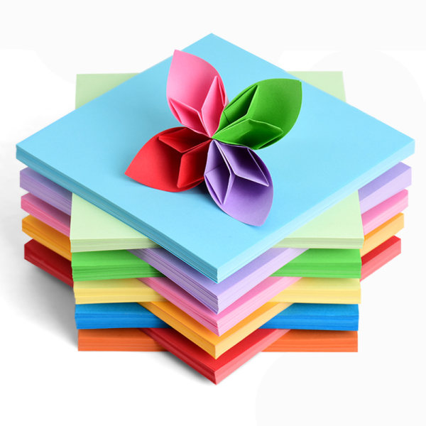 Origami, 200 ark Stor Origami 50 lyse farver, håndværksprojekt