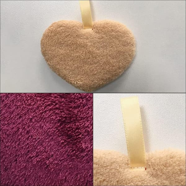 Hjerteformet Puff Genanvendelig Puff 5 Stk Vaskbar Mikrofiber Makeup