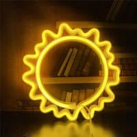 Nattlampe Sol Neon Skilt Lys LED-paneler med USB eller dekorasjon