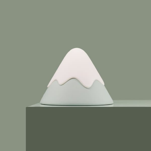 Snøfjell induksjons nattlys med timer, bordlampe, USB-C