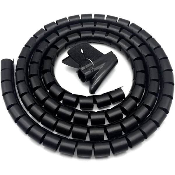 Spiral Kabelorganiseringsrør, 28mm*2m Spiral Fleksibelt Rør for Kabel