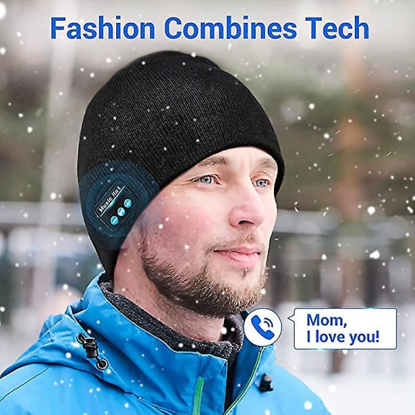 Bluetooth Musikhue Strikket Hat Bluetooth Hat Binaural Opkald Liste