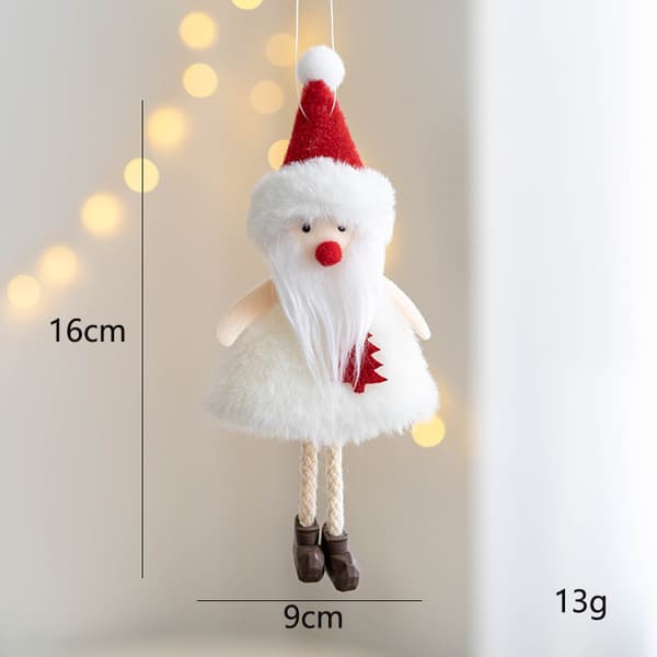 Tilfældig juletræspynt plush dukke pendul (2 stk.)