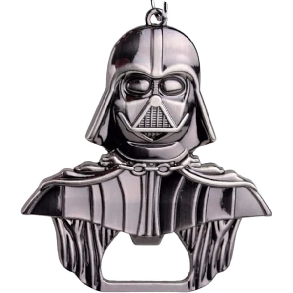 Darth Vader Flaskeåbner som nøglering, blank sort, solid konstruktion