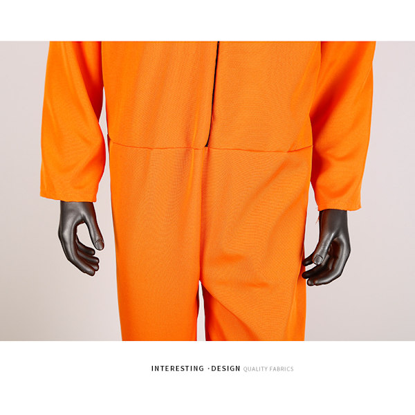 1 Stycke Fångkläder Herrkläder Kostymrekvisita Herr Adult Orange