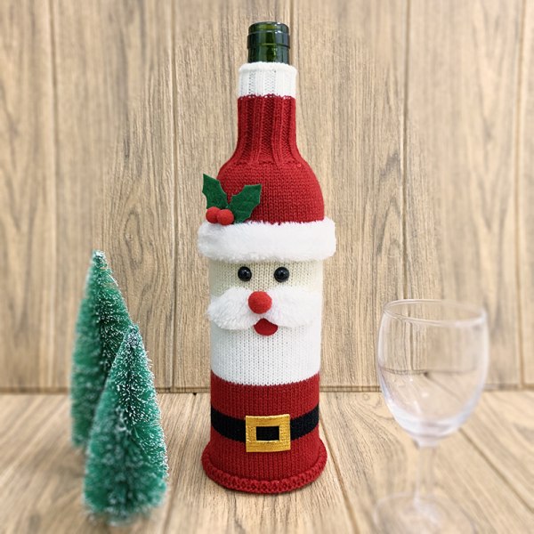2 stk. Julepynt flaskesett champagne rødvin fa