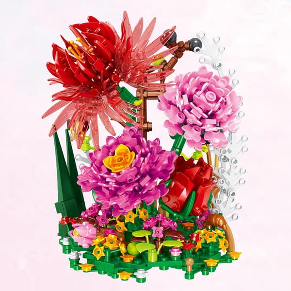 Blomsterbukett Byggeklosser Blomster Botanisk Samling DIY Plan