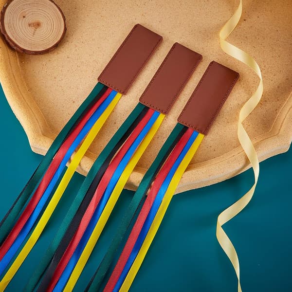 3-pack bandmärken i band, konstläder, med