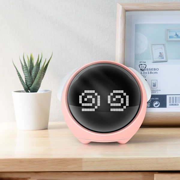 Lasten herätyskello, automaattinen aika/lämpötilanäyttö, USB R