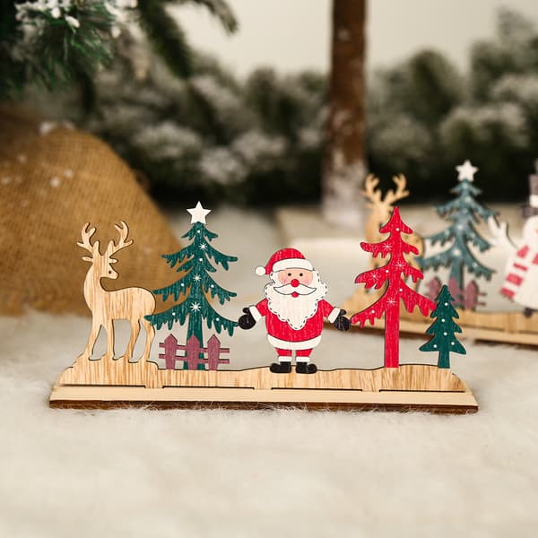 5 stykker julepynt Nordisk nisse snømann elg bokstav pynt