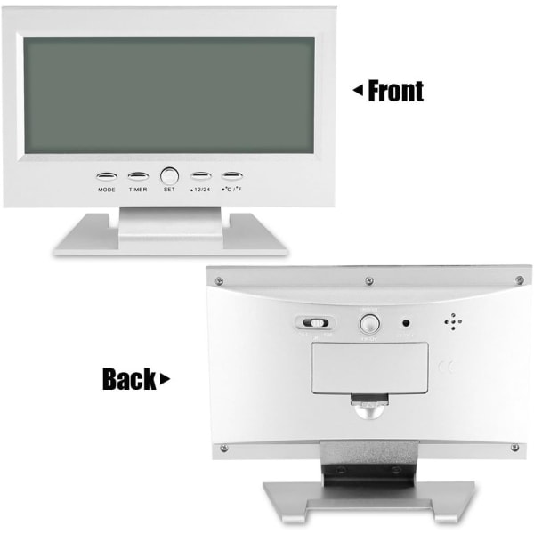 Digitalt Ur Multifunktionel Kalender LCD Digitalt Bordvækkeur