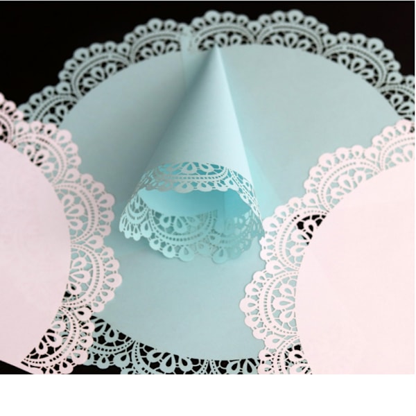 100 kpl Paper Cone -kuviollinen säilytyskulma Konfettikuviolla Valkoinen
