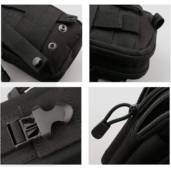 Taktisk Bältesväska, Nylon Molle EDC Utility Bältesficka Mobiltelefon