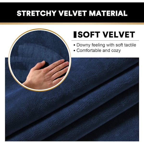 Tjocka Sammetsstretch Armstödsöverdrag för Stolar och Soffor Fåtöljöverdrag för Armar Soffa Armöverdrag Armstödsöverdrag för So