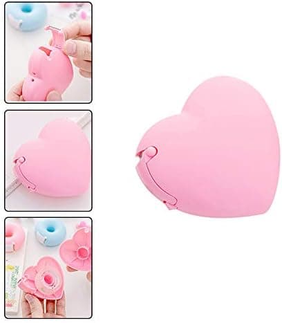 (Pink farve) Limtape Dispenser, Hjerteformet Limtape D