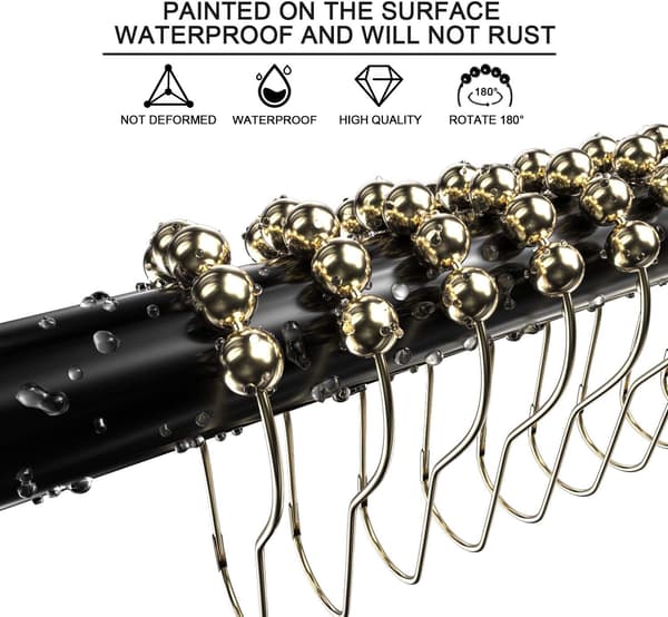 Dusjforhengkroker, Rustfrie Metall Dusjforhengkroker