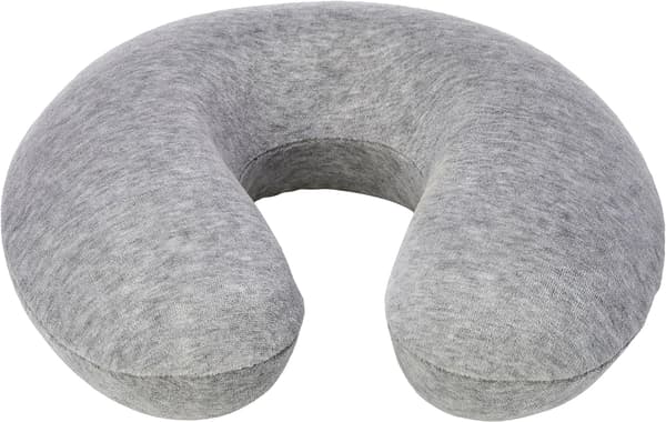 Halvrund nakkepude i memory foam, Grå