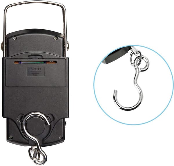 Fiskekrok Vektskala Bakgrunnsbelyst LCD-skjerm Bærbar 110lbs / 50kg wi
