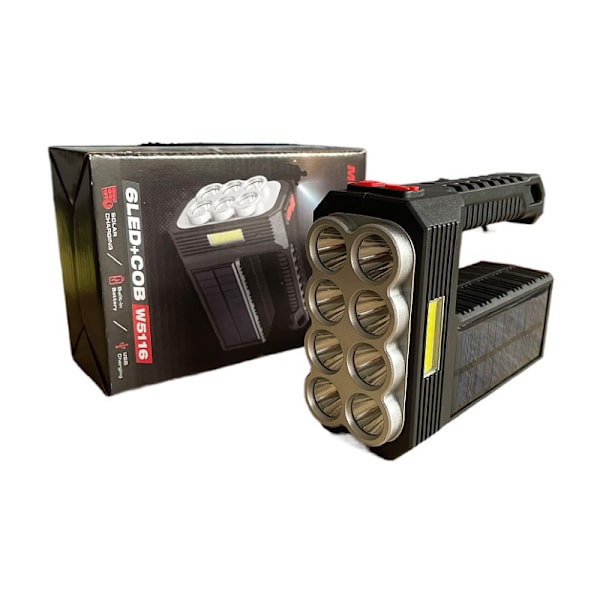 Ultra Lys Solcelled USB Lommelykt Anti-Fall Led Flas