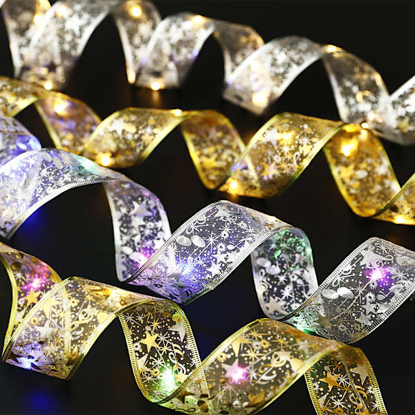 LED-julklappsbandslinga, Batteridriven DIY Spetsbåge Jul