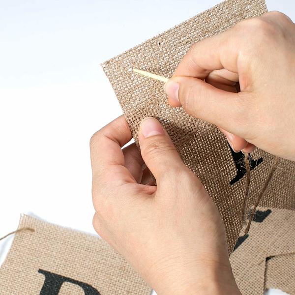 12 kpl Banneri, Täydellinen DIY Koriste Kolmiolippu Hääjuhliin