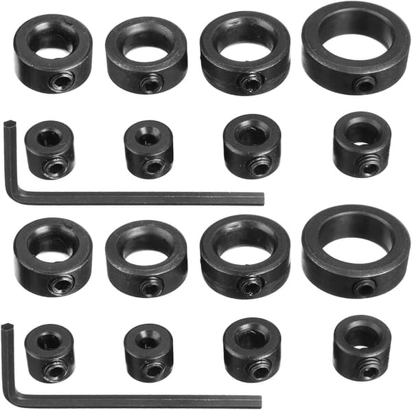 16 stk 3-16 mm Borbittdybdestopper 2 sett Justerbar krage dybde