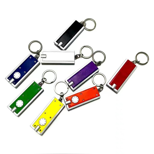8 stycken Mini LED-nyckelringar Nyckelring Ficklampa Tiny Dog Collar L