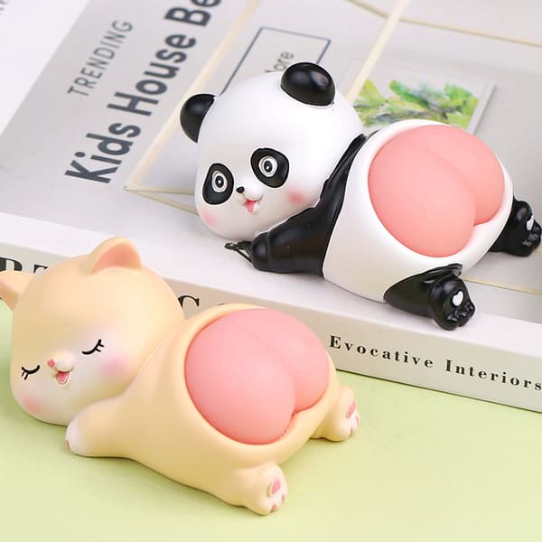 4 Sød Gris Panda Kanin Klem-og-klem-flipp Butt Baubles