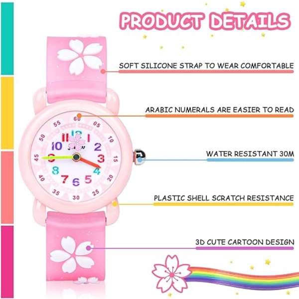 Children's watch, waterproof children's watch, quartz movement, 3