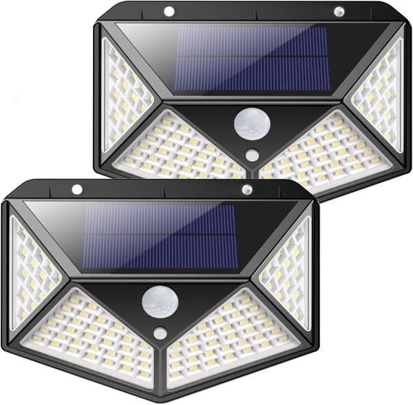 Solpanellampa Utomhus 100 LED, 2-pack Solbelysning Utomhus