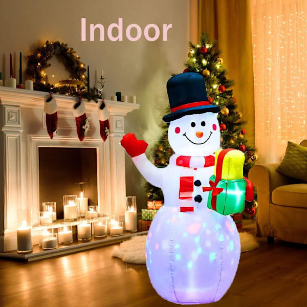 6 fot juluppblåsbar snögubbe utomhus trädgårdsdekorationer, Chris