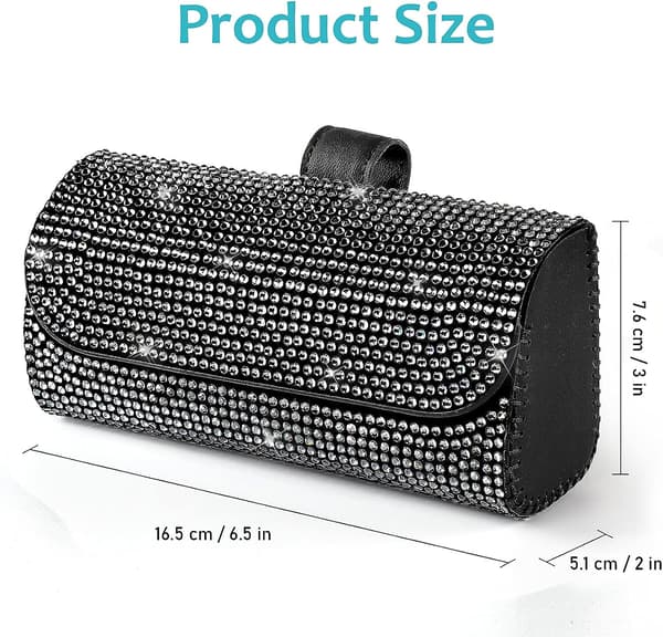 Bling Solbrilleskrin for Bilsolskjerm, Glitrende Bilbriller