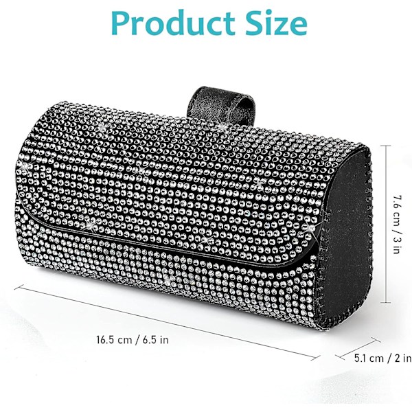 Bling Solglasögonhållare för Bilsolskydd, Glittrande Bilglasögon