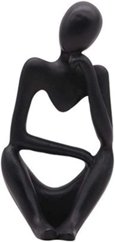 Sæt med 3 Abstrakte Tænker Statuer, Resin Mini Moderne Tænker Stat