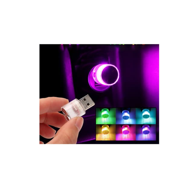 Mini - Atmosfærisk lys auto USB LED natlampe lilla