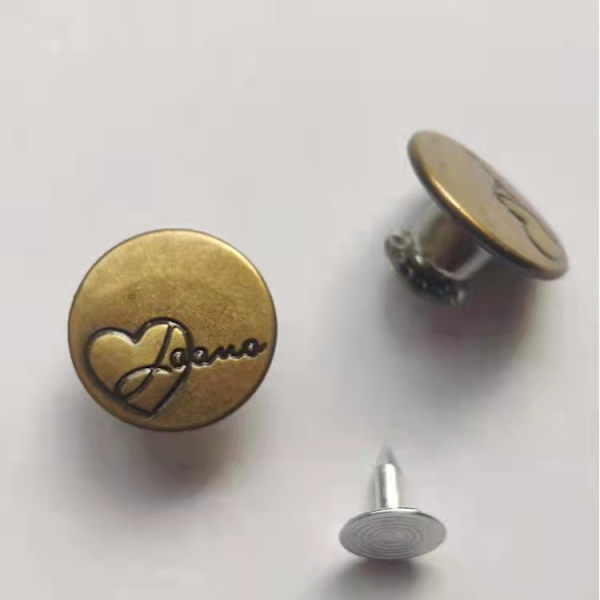 18 stykker messing 1,7 MM risting hode I-formet spenne denim co
