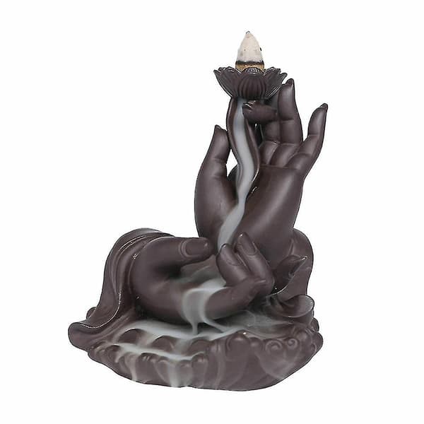 Zen Buddha Händer Backflow Vattenfall Rökelsebrännare Och Rökelse DXGHC