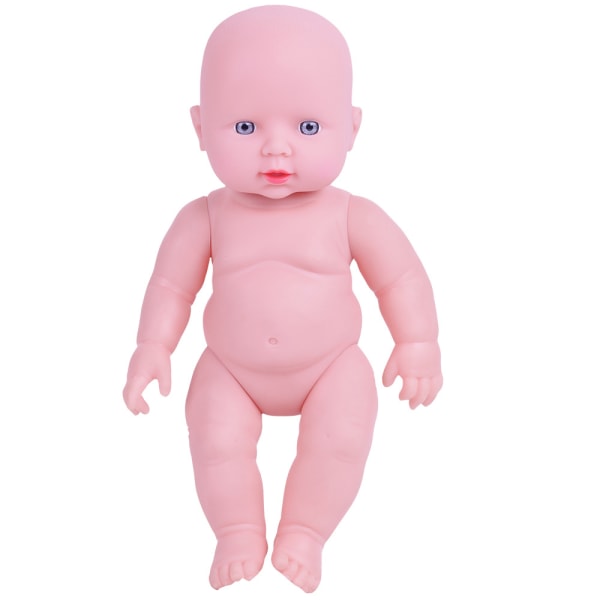 Vinyl nyfødt simulation baby dukke helt blød plast baby bad