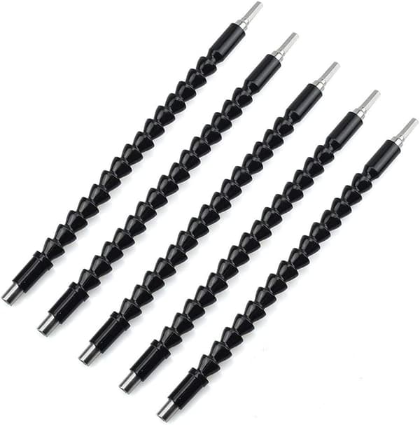 Sett med 5 fleksible bits for elektrisk hånd- og kraftdrill 30 cm